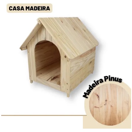 Casinha de Madeira N6 Para Cachorro Cães Cão Porte Grande Feito de ...