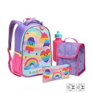 Ditudotem Kit Mochila E Lancheira Térmica Infantil Escolar De