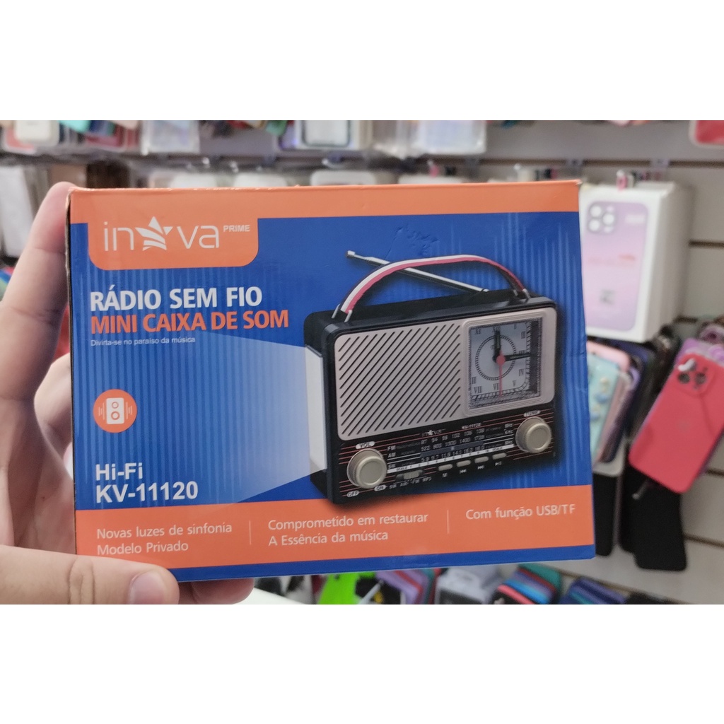 Rádio Sem Fio Mini Caixa De Som KV-11120 Inova | Shopee Brasil