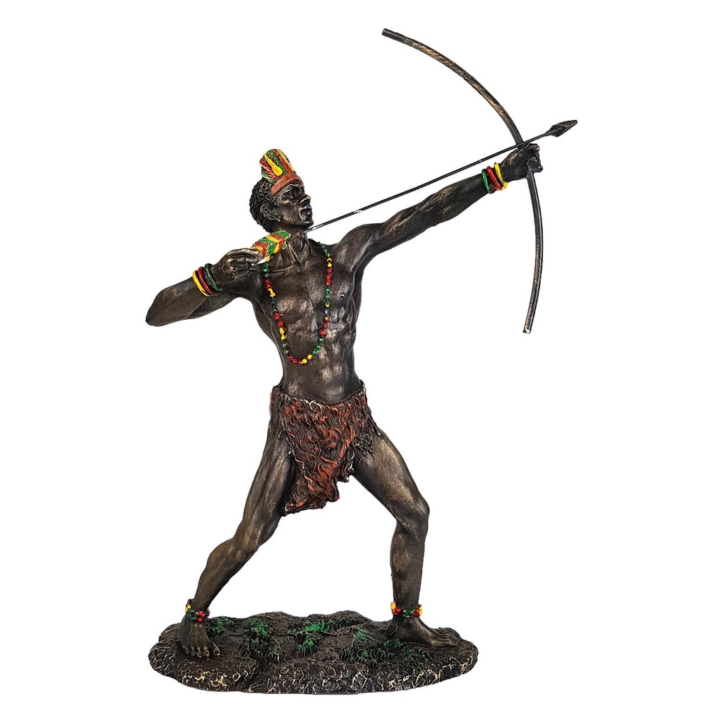 Imagem Oxóssi Orixá Índio Estatueta Religiosa