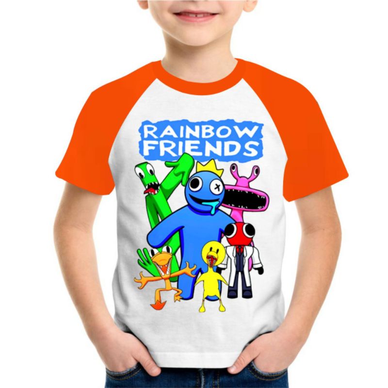 Camiseta Rainbow Friends Jogo Roblox Blue Orange pink Yellow Green