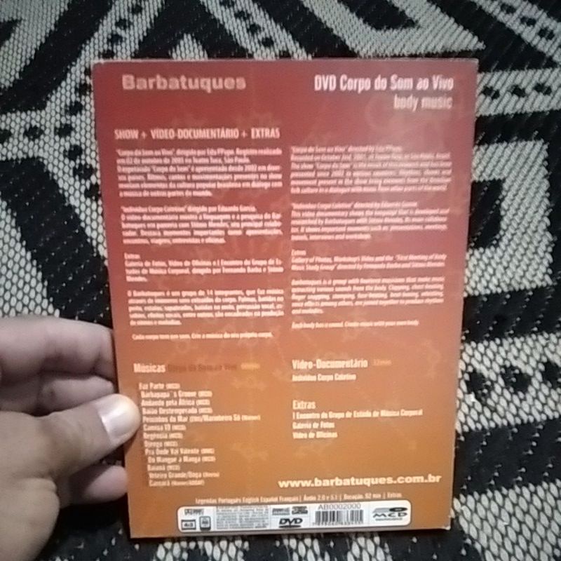 dvd barbatuques - corpo do som ao vivo | Shopee Brasil