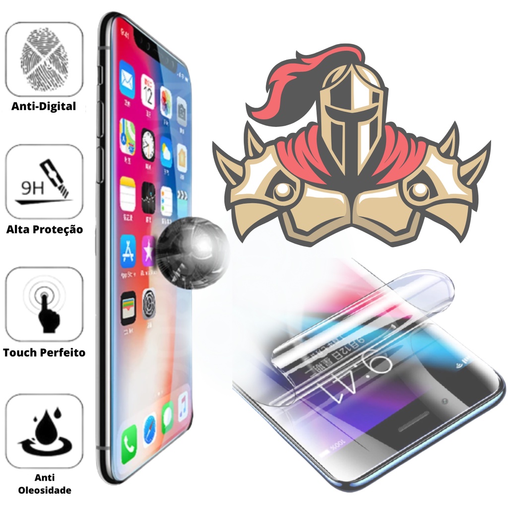 Película Blindada para iPhone 12 13 14 Pro Max Nano Gel - 7 Camadas de proteção