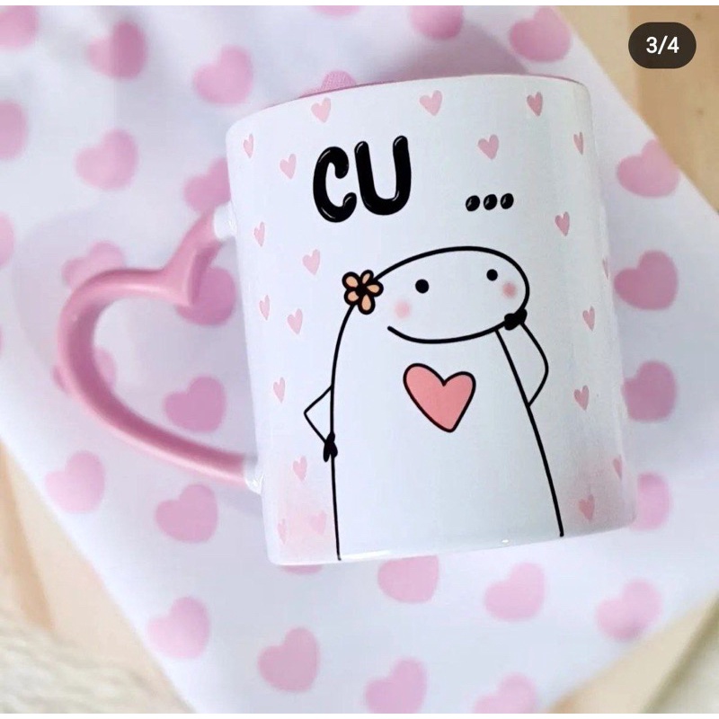 Caneca Flork meme/ Alça de coração / presente de aniversário / você já tem  30