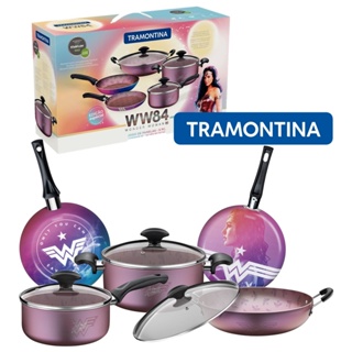 Jogo 5 Panelas Mulher Maravilha Kit Cozinha Antiaderente Tramontina WW84