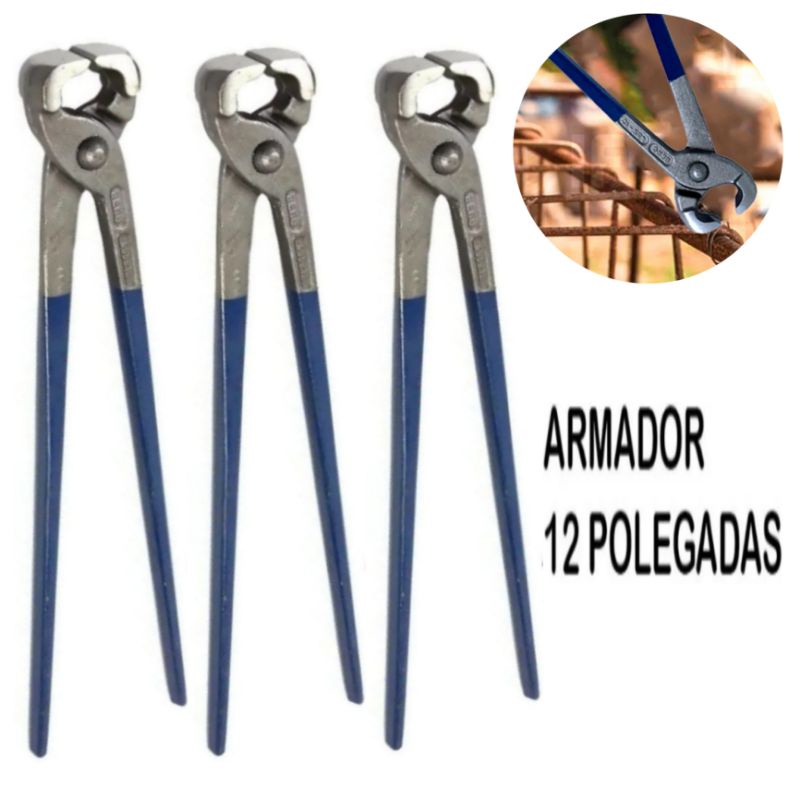 Kit 3 Alicates Turquesa Torquês Armador 12 Polegadas Barato | Shopee Brasil