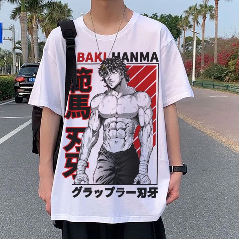 Camiseta Básica Camisa Baki Hanma The Grappler O Campeao Anime