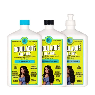 LOLA KIT ONDULADOS SHAMPOO 500ml + CONDICIONADOR 500ml+ Creme TEXTURIZADOR 500g