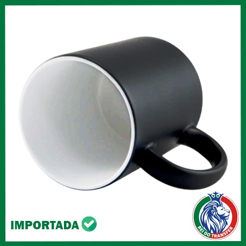 Caneca Mágica Preta Fosca 325ml Para Sublimação 1un