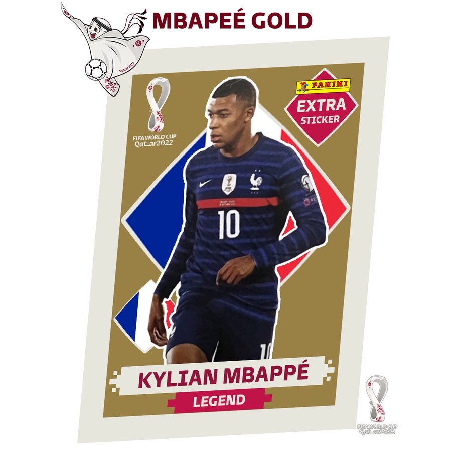 Figurinha Mbappé Legend DOURADA Copa 2022, figurinha do mbappe 