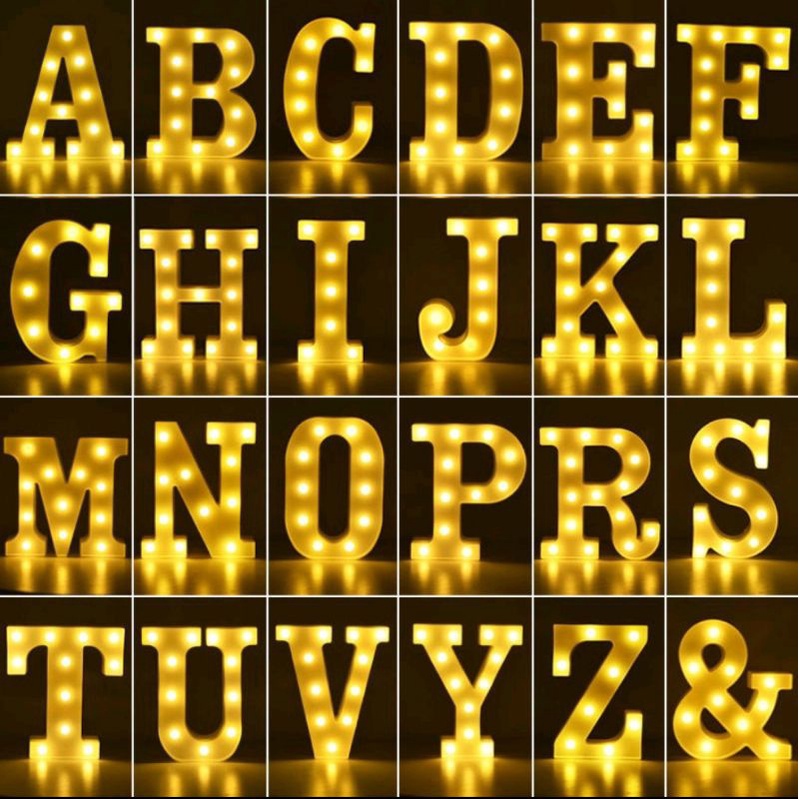 Letra Iluminada, Letra Luminária Led Alfabeto 22cm | Shopee Brasil