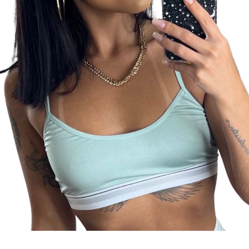 Kit 2 Top Feminino Top Forrado Sem Bojo