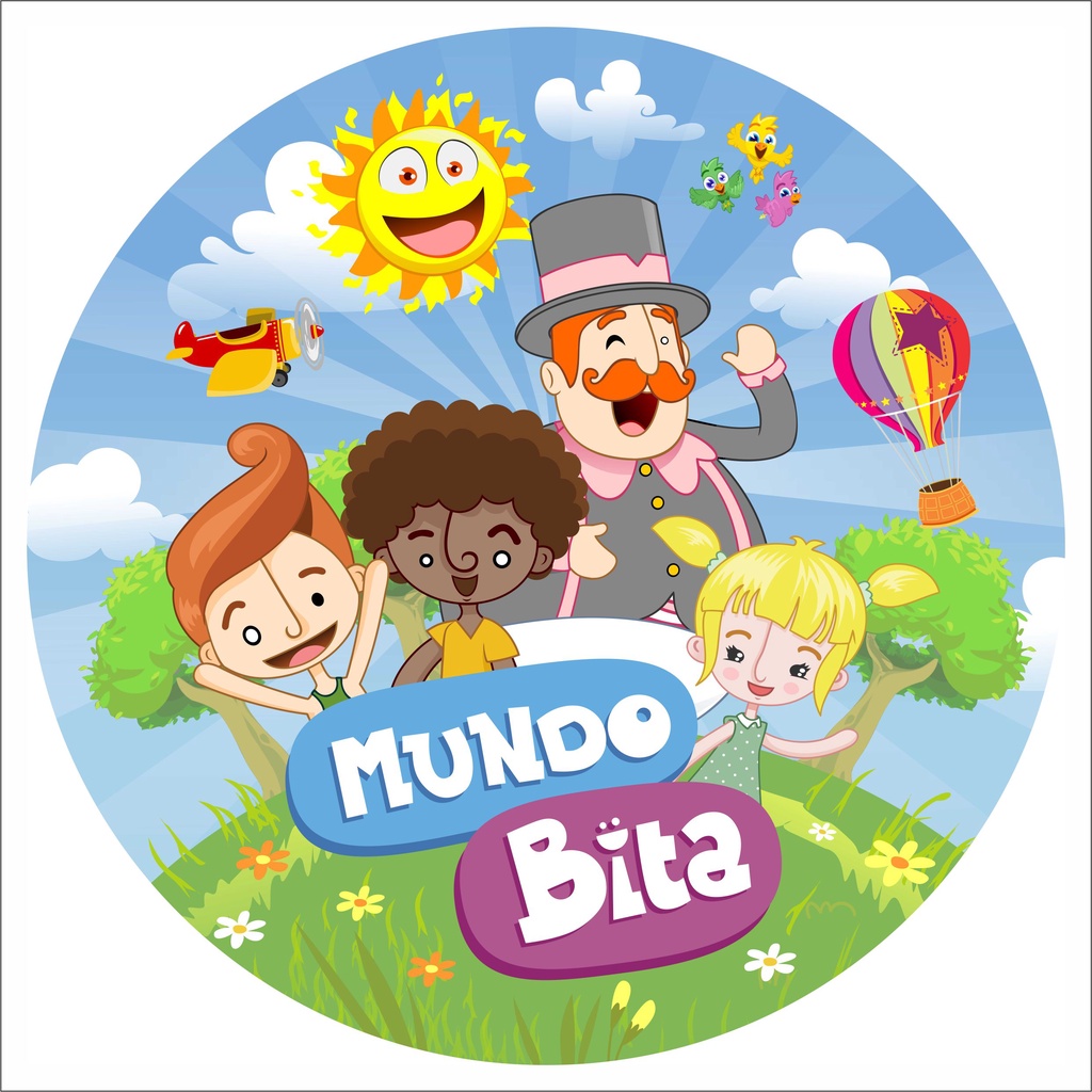 Painel Redondo Tecido Sublimado Mundo Bitha | Shopee Brasil