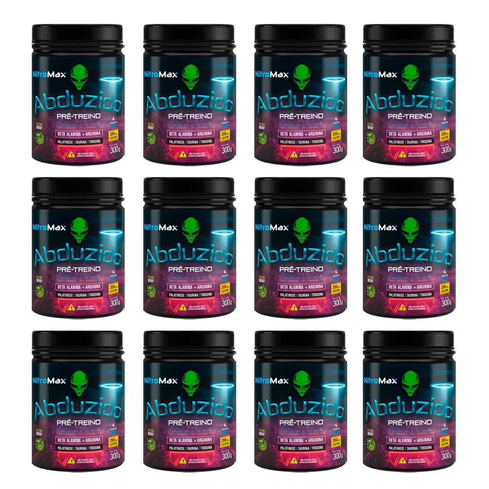 Kit 12x Pre Treino Abduzido 300g - Nitromax