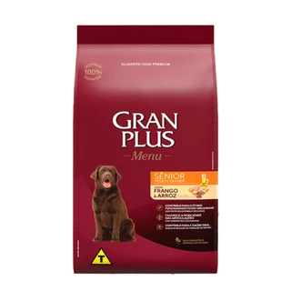 Ração GranPlus Menu Cães Sênior Frango e Arroz 15kg