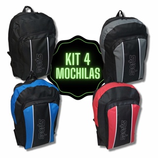Mochila Masculina Feminina Atacado Revenda 4 Peças