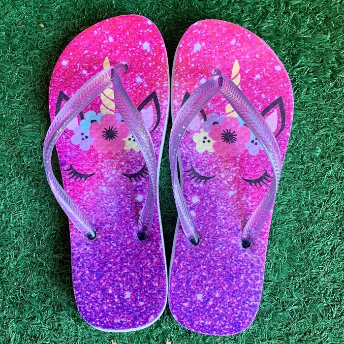 Chinelo Infantil Menina Unicórnio