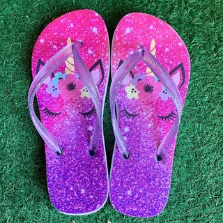 Chinelo Infantil Menina Unicórnio
