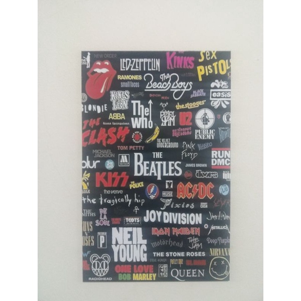 quadro decorativo mdf Bandas de Rock | Shopee Brasil