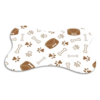 Tapete Osso para Gato e Cachorro Pet Comedouro Ossinho 46x33 Antiderrapante