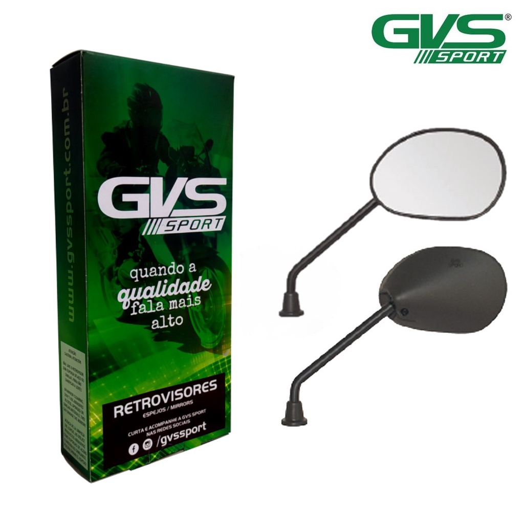Retrovisor Biz 125 Modelo Original GVS Lente Plana Par