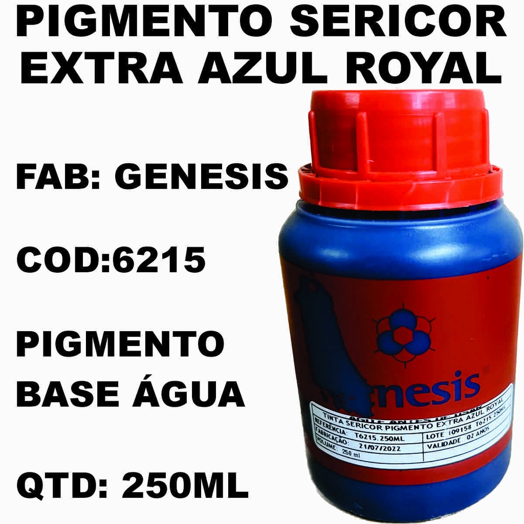 Sericor Pigmento Extra 250ml - TODAS AS CORES - Genesis COD.T56