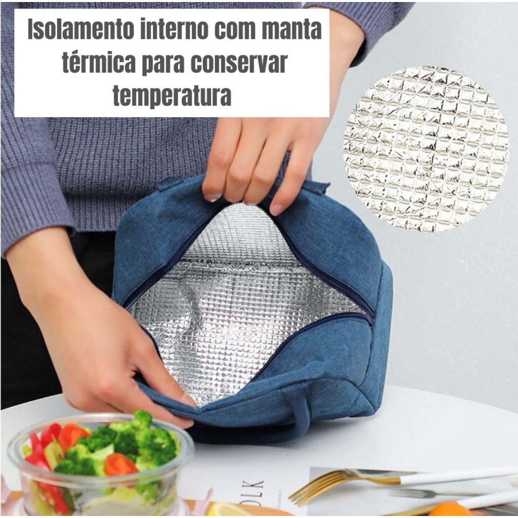 Bolsa Térmica Quente e Frio Academia,Trabalho e Passeios | Shopee Brasil