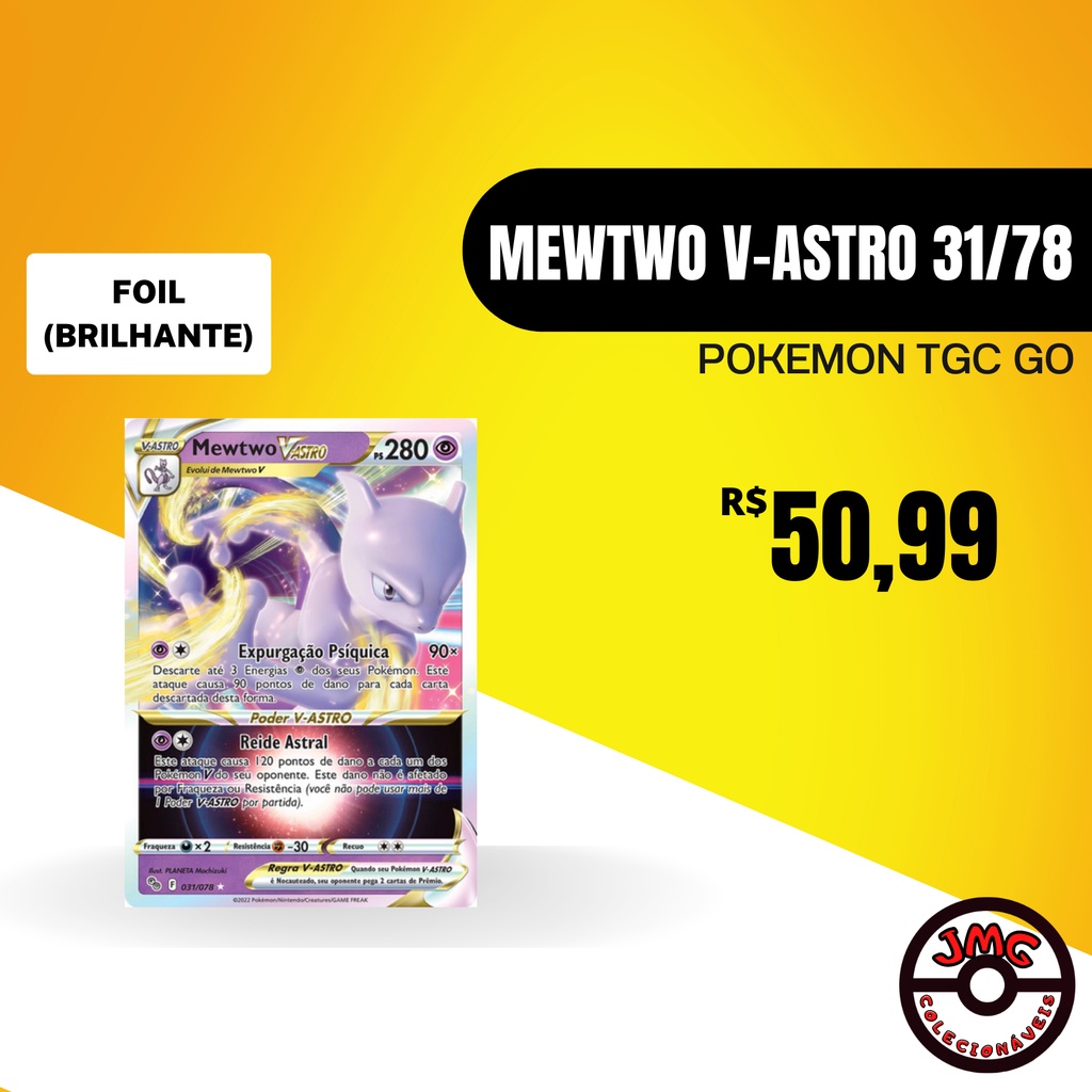 Mewtwo V-ASTRO do Pokémon GO?! - BARALHO DE CARTA POKEMON TCG (PTCGO)