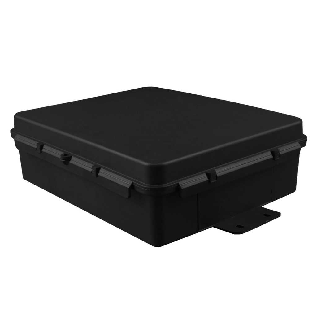 Caixa Hermética Multiuso Média Com Prensa Cabo - Preta - 25 cm x 21 cm x 8 cm