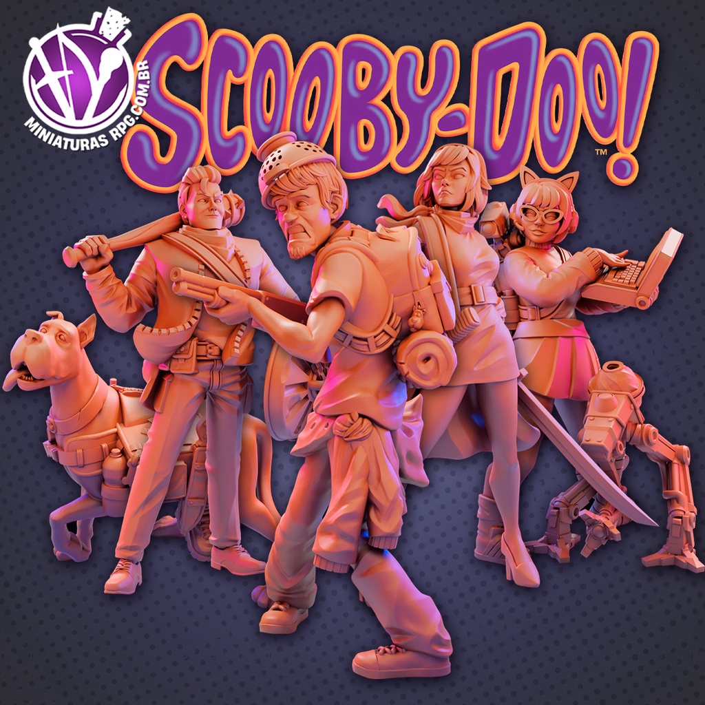 Scooby Doo Miniaturas para RPG D&D Pintura Board Game e Zombicide