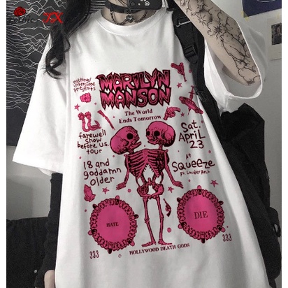 Camiseta Goth tshirt harajuku Punk Escuro Gótico Grunge Streetwear Oversized Novo!