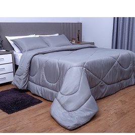 Edredom Microfibra Casal Queen Liso 100% Poliéster Inverno Verão