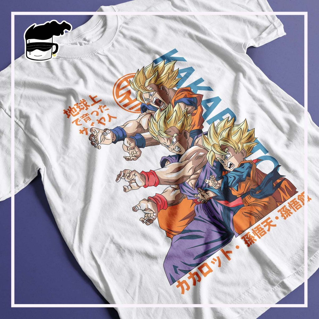 Camiseta Dragon Ball Z Familia Kakaroto Unissex Camisa Anime