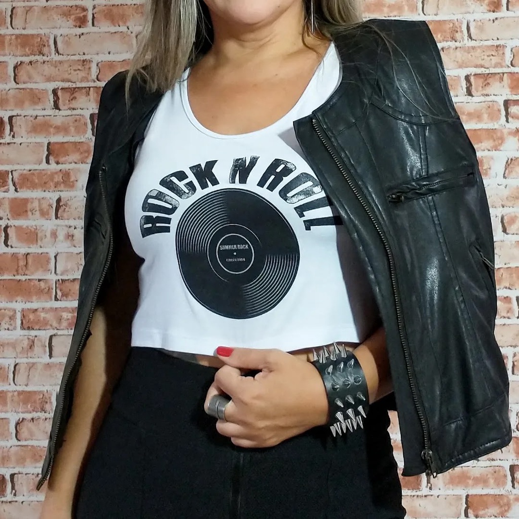 Blusa estilo hot sale rock