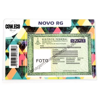 Capa Porta RG Modelo novo Acrílico Proteção para documentos
