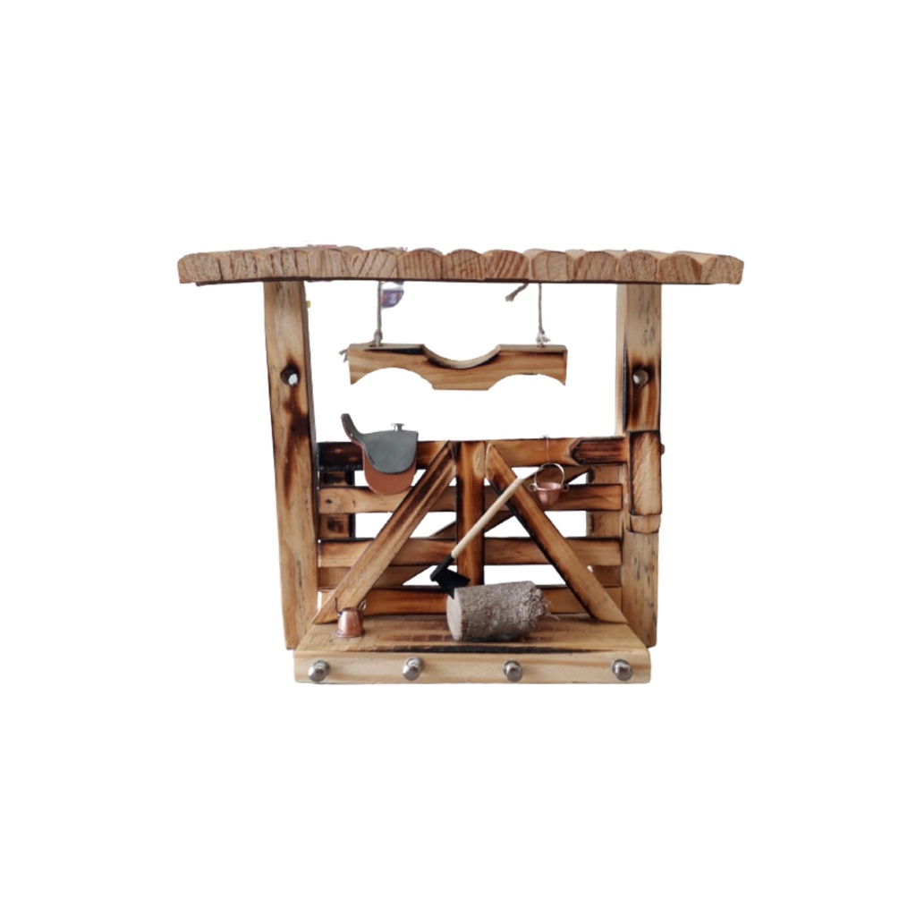 PORTA CHAVES DE MADEIRA PORTEIRA ENTRADA DE FAZENDA