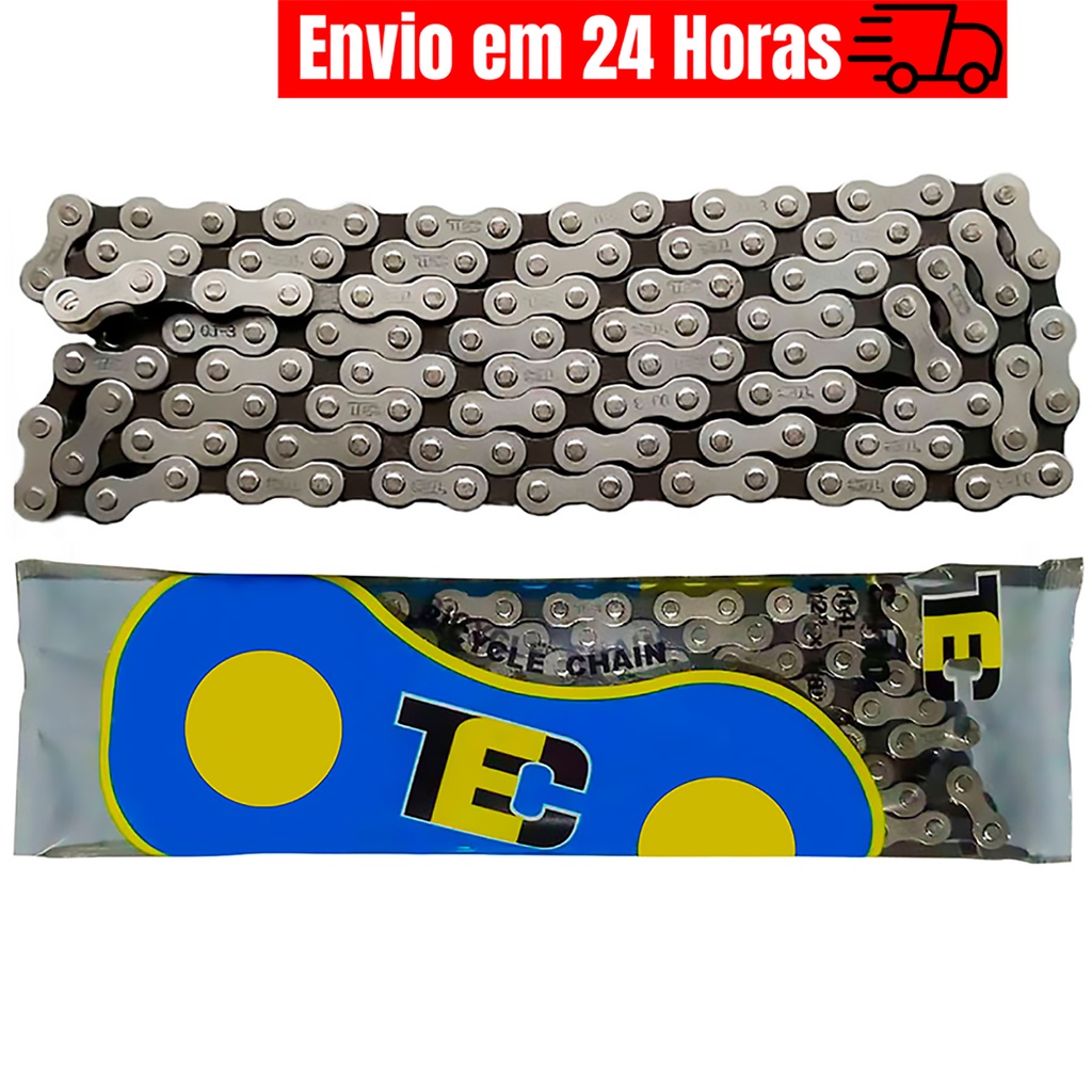 Corrente Grossa Para Bicicleta Bike Sem Marcha 114 Elos Tec