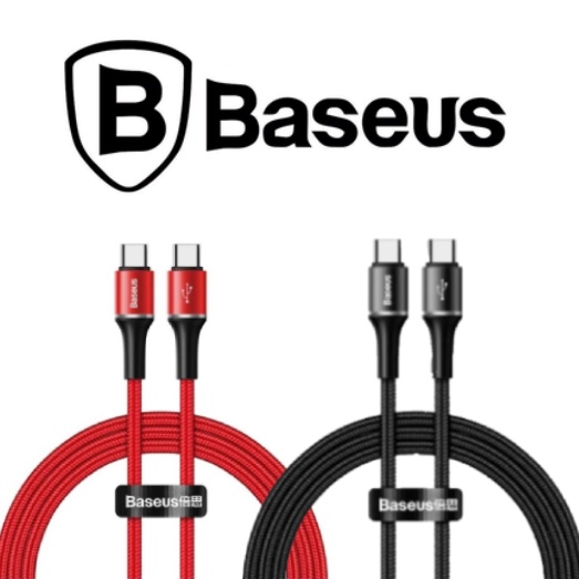 Cabo Turbo Baseus Halo - USB-C para USB-C 3.0A Turbo 1 Metro - Preto e ...