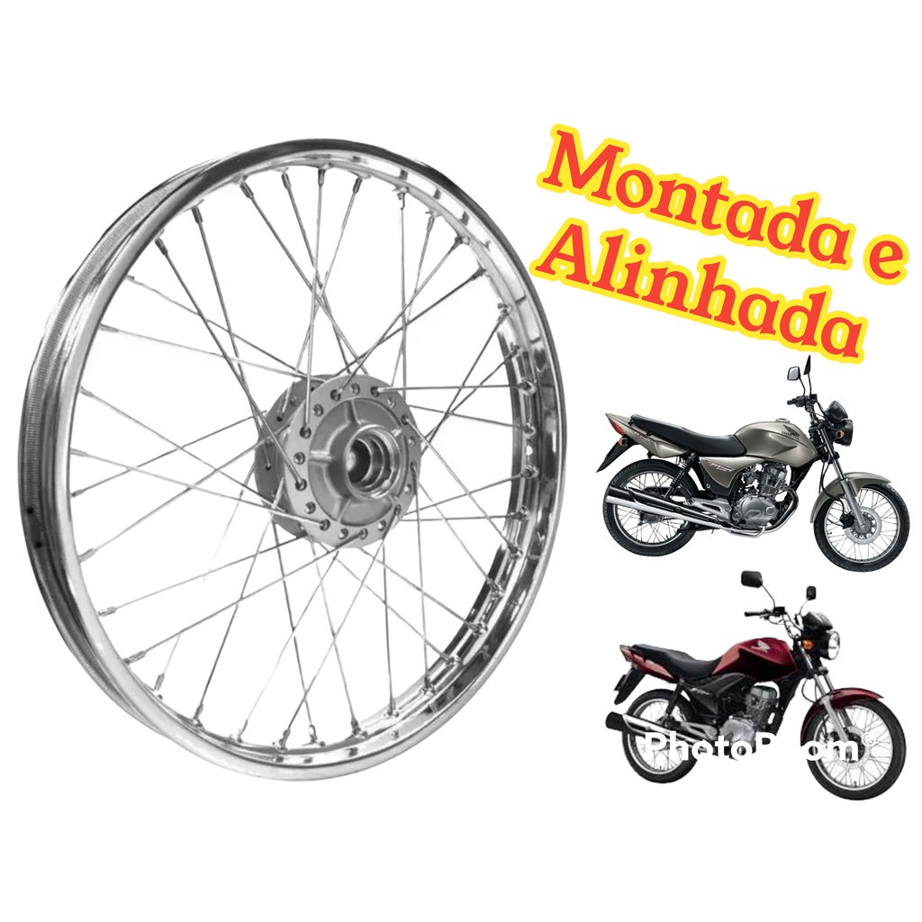 Roda Dianteira Completa Titan 125 00-04 Fan 125 150 04-13 Freio A Disco