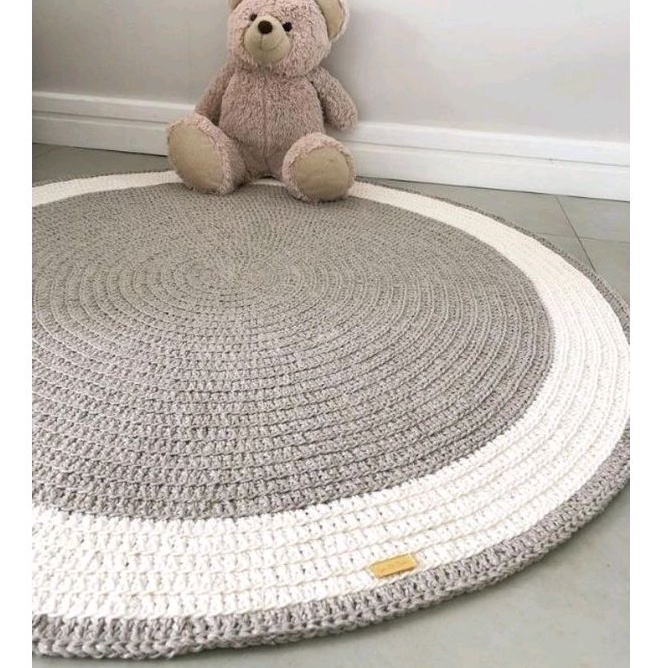 TAPETE REDONDO DE CROCHÊ PARA QUARTO INFANTIL | Shopee Brasil