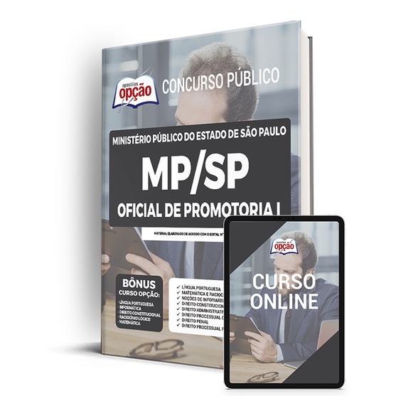 Apostila Concurso MP SP - Oficial de Promotoria 1 - Solução Cursos e  Concursos