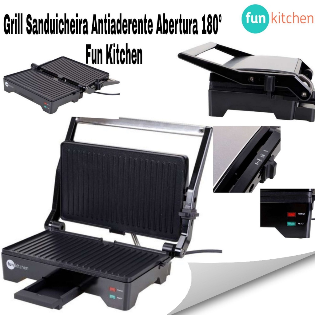 BLACK+DECKER Grill e Sanduicheira Preto GS750-BR