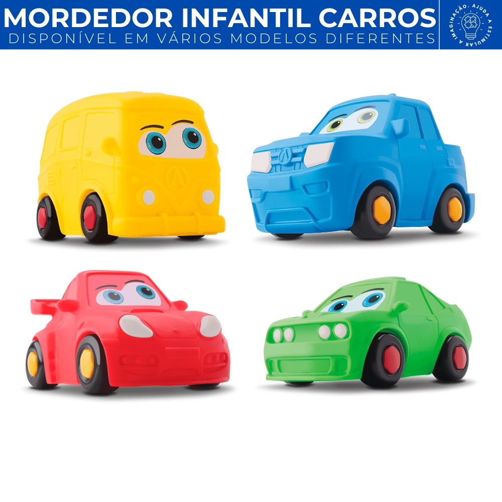 Mordedor Infantil Macio p/ Bebê Carrinho Anti stress Gengiva