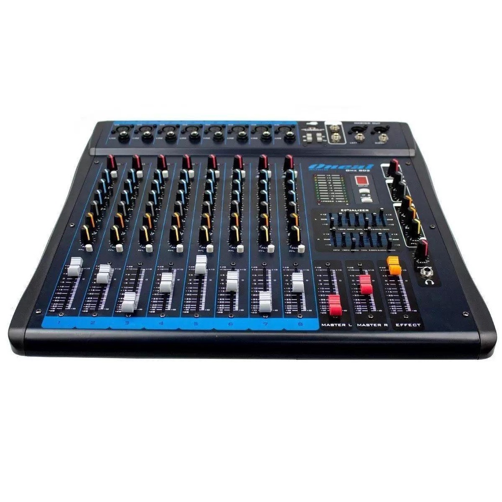 Mesa De Som Analógica Oneal Omx802 8 Canais Usb Misturador Bivolt ...