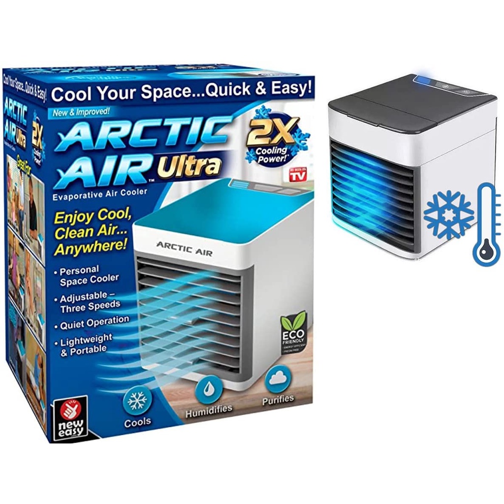 Mini Ar Condicionado Portátil Arctic Air Cooler Umidificador Climatizador Luz Led