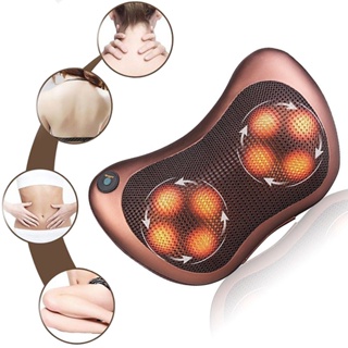 Massageador Almofada Shiatsu Rotativa Infravermelho Massagem Pés Pescoço  Lombar Pernas e Muito Mais | Shopee Brasil