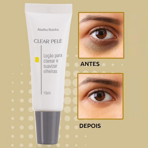 Loção Para Clarear e Suavizar Olheiras Clear Pele - Abelha Rainha 15ml