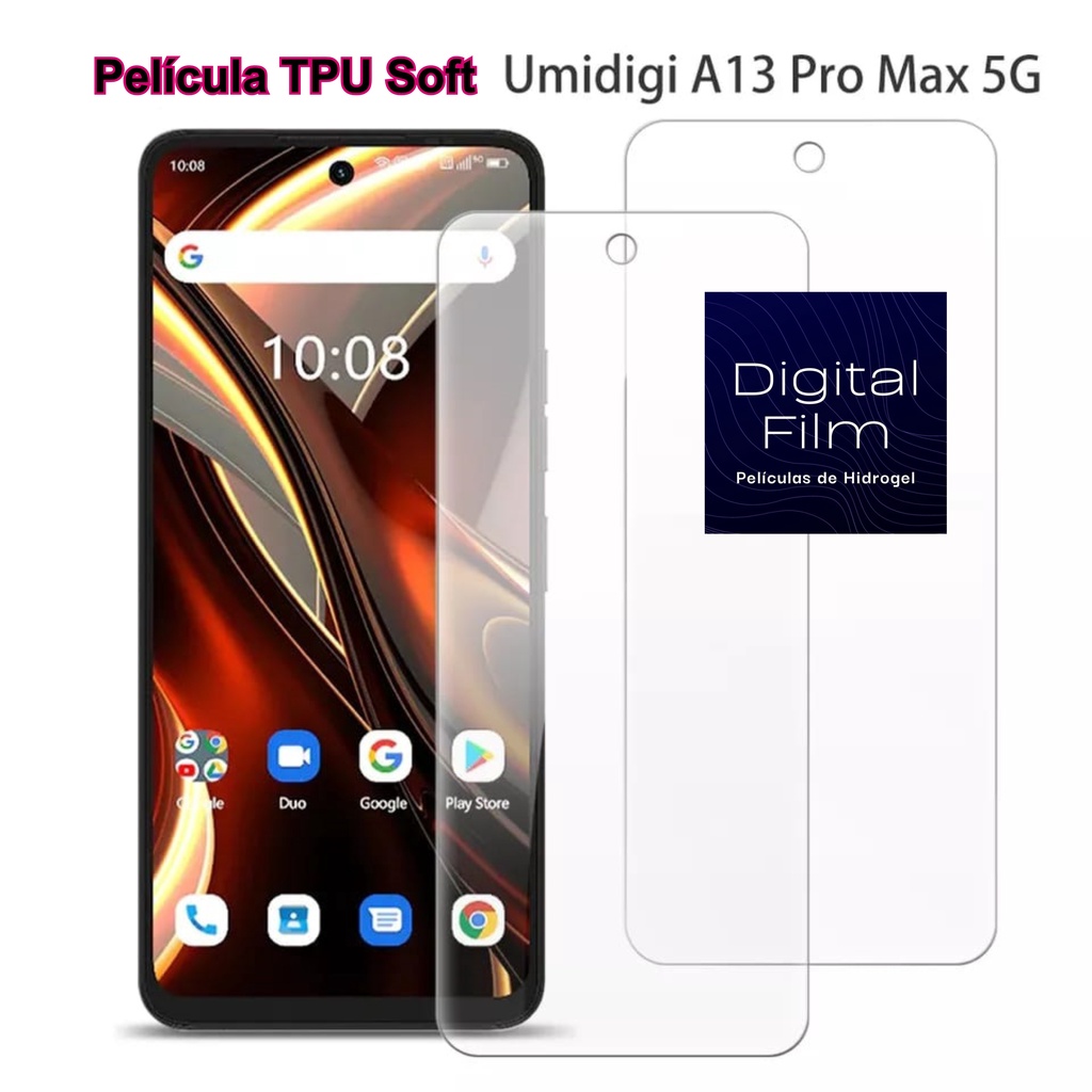 Custodia + Vetro Temperato Per Umidigi A13 PRO Max 5G - Cover Trasparente TPU Morbida Con Nuvole Splendenti - 5