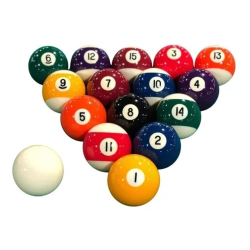 Jogo Bolas De Bilhar Sinuca Numeradas 52mm Snooker - Billiard