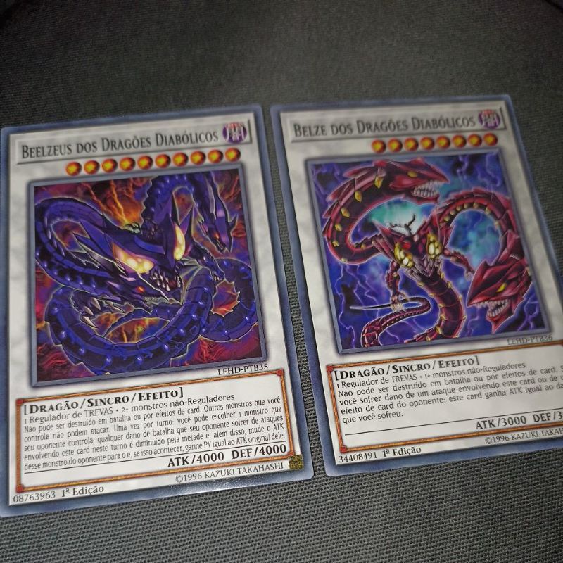 Yugioh Belze dos Dragões Diabolicos + Beelzeus - Original - Sincro